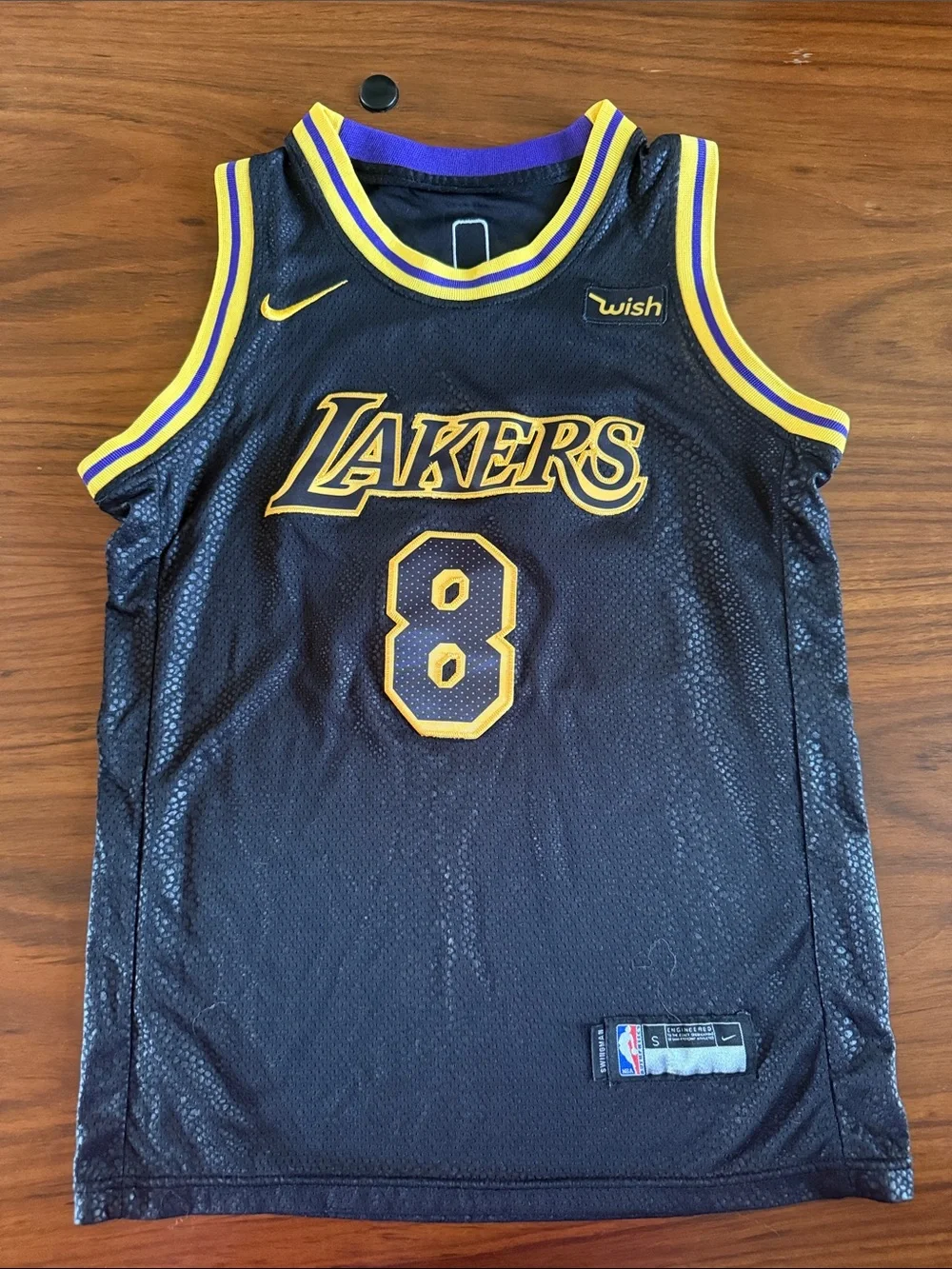 Nike Kids Kobe #8/24 Black and Gold Jersey